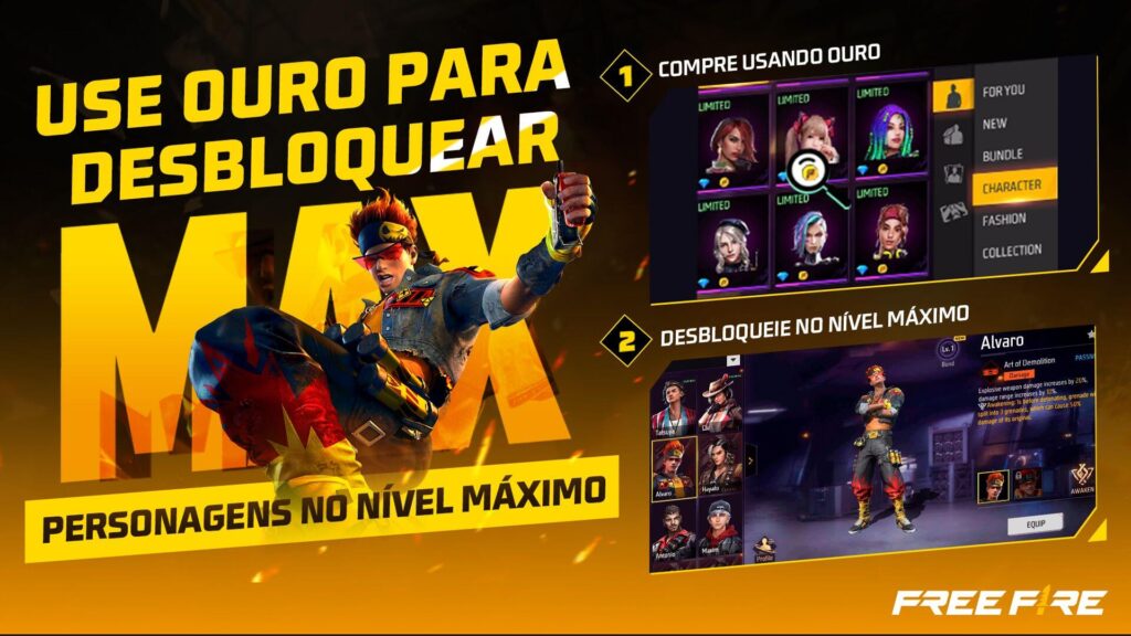 Jogadores terão acesso gratuito aos personagens em nova atualização do Free  Fire - Gamer Spoiler